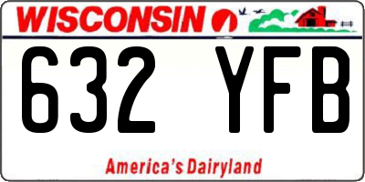 WI license plate 632YFB