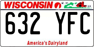 WI license plate 632YFC