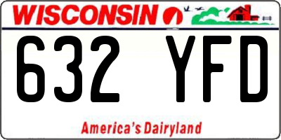 WI license plate 632YFD