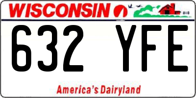 WI license plate 632YFE
