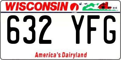 WI license plate 632YFG