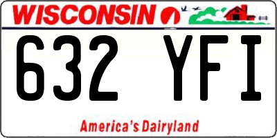 WI license plate 632YFI