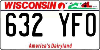 WI license plate 632YFO