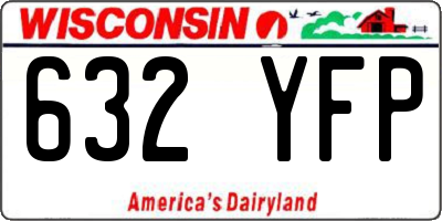 WI license plate 632YFP