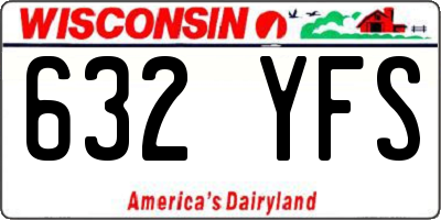 WI license plate 632YFS