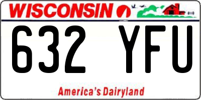 WI license plate 632YFU