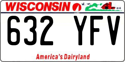 WI license plate 632YFV