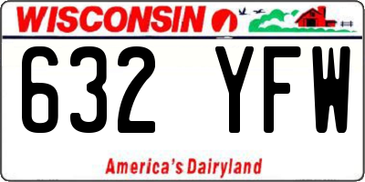 WI license plate 632YFW