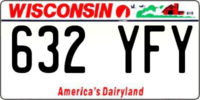 WI license plate 632YFY