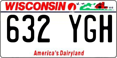 WI license plate 632YGH