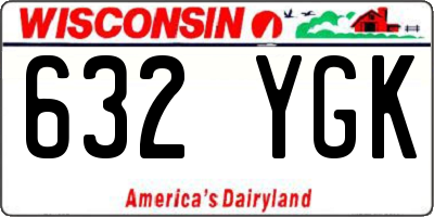 WI license plate 632YGK