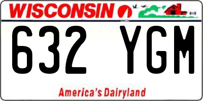 WI license plate 632YGM
