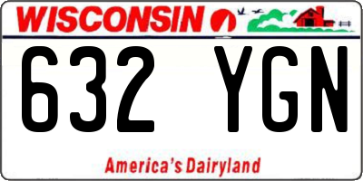 WI license plate 632YGN