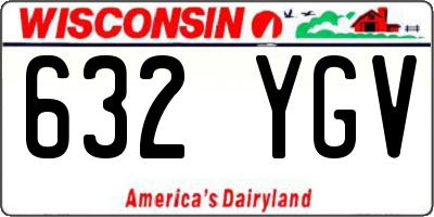 WI license plate 632YGV