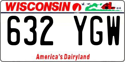 WI license plate 632YGW