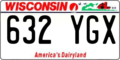 WI license plate 632YGX