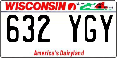 WI license plate 632YGY