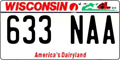 WI license plate 633NAA