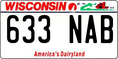 WI license plate 633NAB