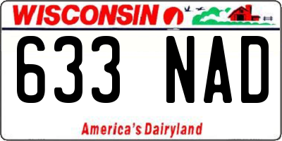 WI license plate 633NAD