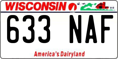 WI license plate 633NAF