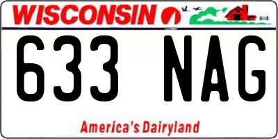 WI license plate 633NAG