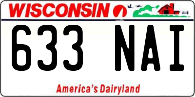 WI license plate 633NAI