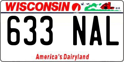 WI license plate 633NAL