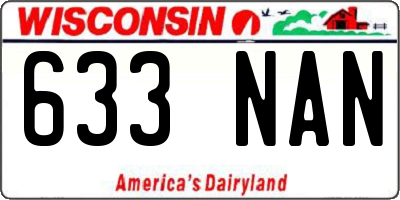 WI license plate 633NAN
