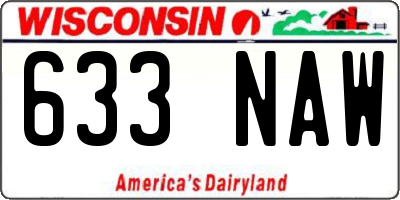 WI license plate 633NAW