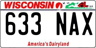 WI license plate 633NAX