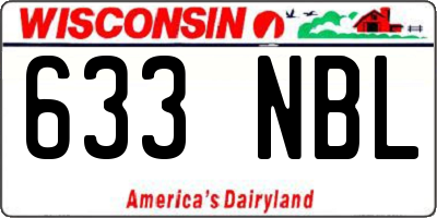 WI license plate 633NBL