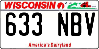 WI license plate 633NBV