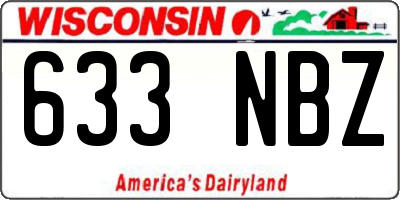 WI license plate 633NBZ