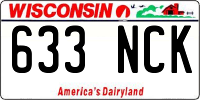 WI license plate 633NCK
