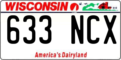 WI license plate 633NCX