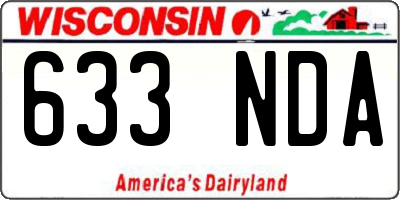 WI license plate 633NDA