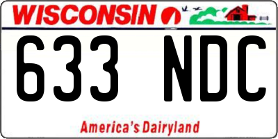WI license plate 633NDC