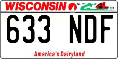 WI license plate 633NDF