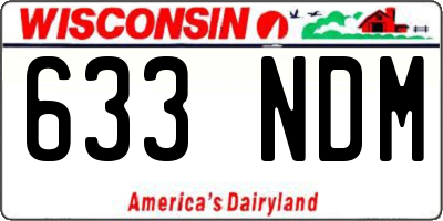 WI license plate 633NDM