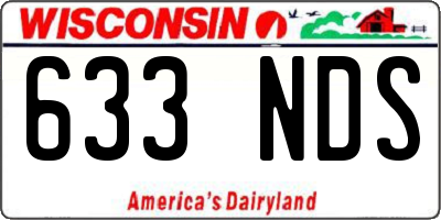 WI license plate 633NDS