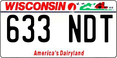 WI license plate 633NDT