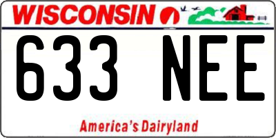 WI license plate 633NEE