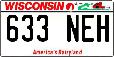 WI license plate 633NEH