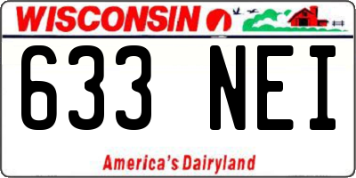 WI license plate 633NEI