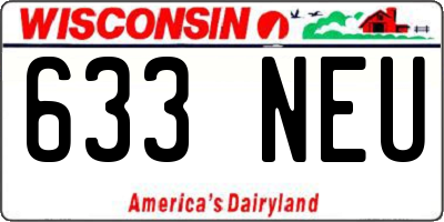 WI license plate 633NEU