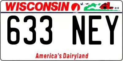 WI license plate 633NEY