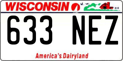 WI license plate 633NEZ