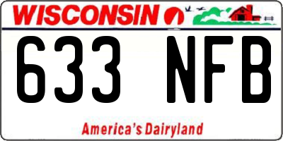 WI license plate 633NFB
