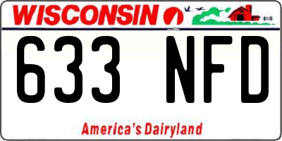 WI license plate 633NFD